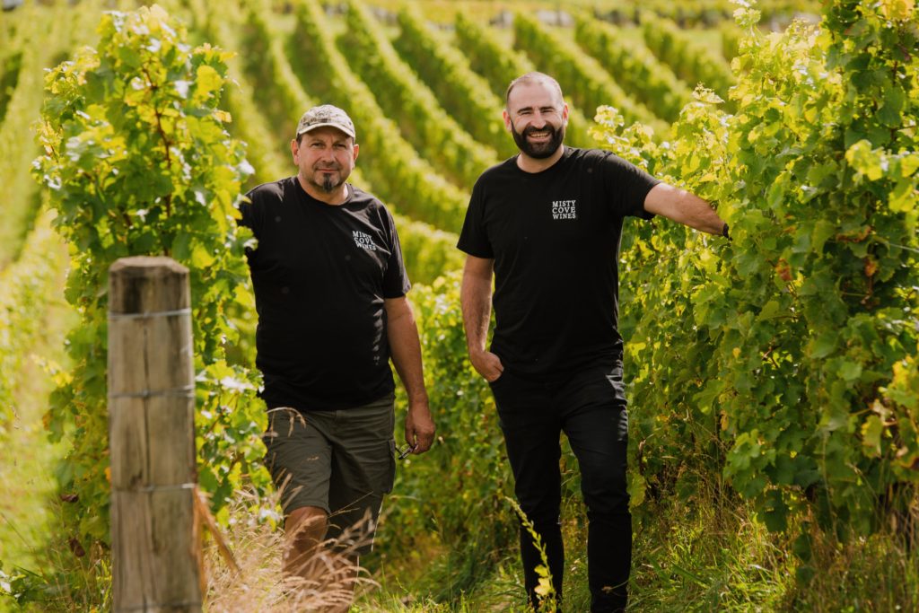 Misty Cove - Emmanuel Bolliger, winemaker & Andrew Bailey, founder